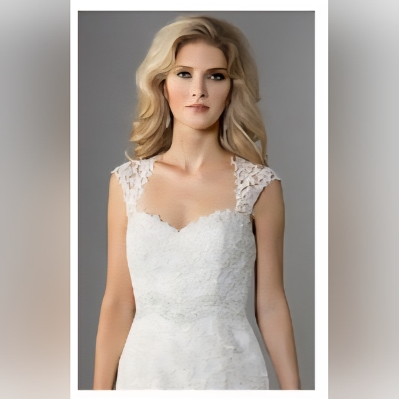 Jasmine Collection Ivory A Line Altered Wedding Gown - Picture 4 of 12